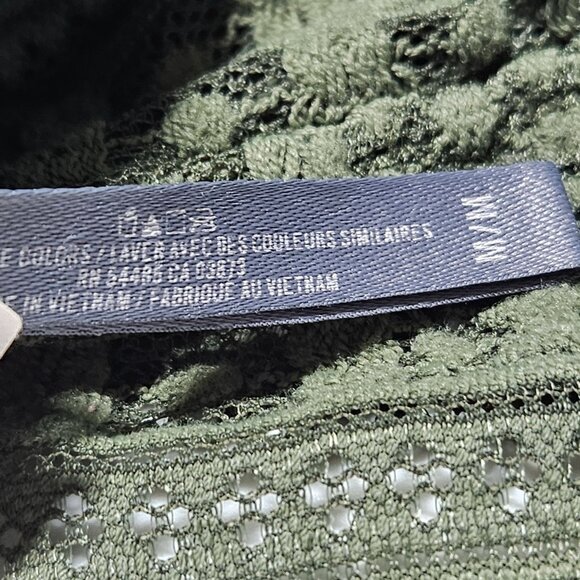 Aerie Lace Halter Bralette Size Medium Olive Green Padded Bra Comfort - Picture 4 of 6